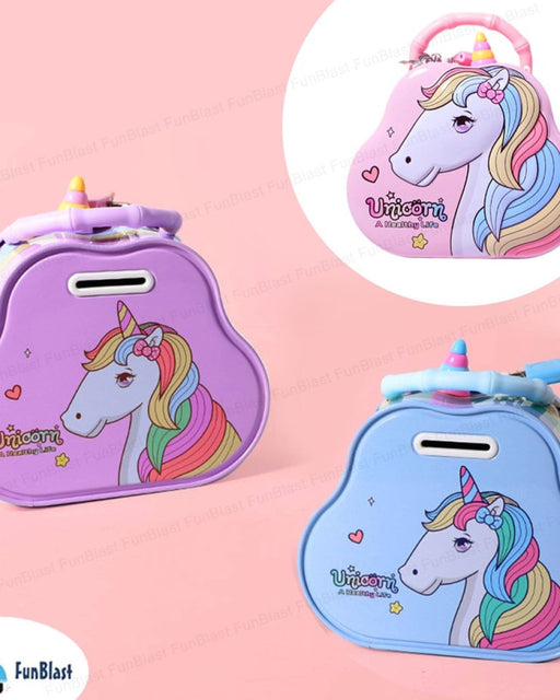 Unicorn Money Saving Box with Lock & Key | Sub999
