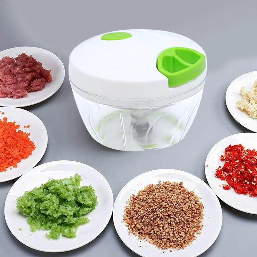 Mini Speedy Chopper – Effortless Manual Food Cutter for Vegetables & Meat | Turbo Hand Pull Design