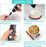Instructions for using a milk frother with text and images.