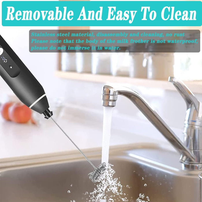 "2 in 1 Electric Milk Frother & Whisker USB Rechargeable – Sub99"