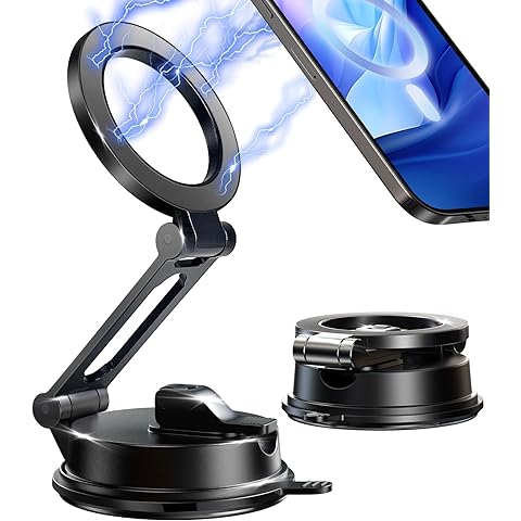 Phone holder with a smartphone on a white background