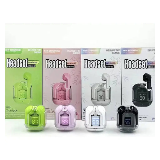 Air 31 wireless AirPods with touch control, 5-hour battery – Rs.999"

"Smart LED display AirPods in 4 colors with long-lasting playtime – Rs.999"

"Air 31 Bluetooth earbuds with voice assistant and quick pairing – Rs.999"