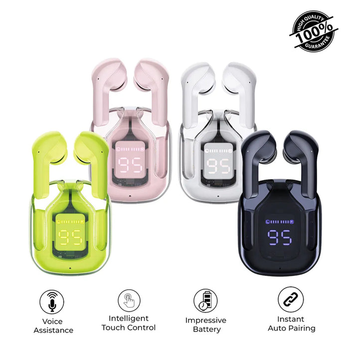 Air 31 wireless AirPods with touch control, 5-hour battery – Rs.999"

"Smart LED display AirPods in 4 colors with long-lasting playtime – Rs.999"

"Air 31 Bluetooth earbuds with voice assistant and quick pairing – Rs.999"