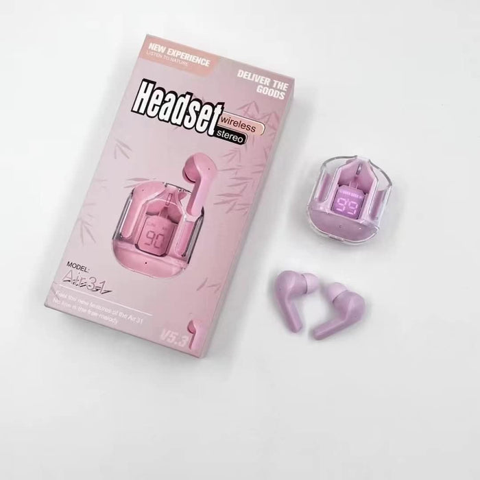 Air 31 wireless AirPods with touch control, 5-hour battery – Rs.999"

"Smart LED display AirPods in 4 colors with long-lasting playtime – Rs.999"

"Air 31 Bluetooth earbuds with voice assistant and quick pairing – Rs.999"