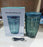 Blue textured mixing cup with USB cable next to its packaging on a light surface.Automatic self-stirring glass cup with food-grade material and mixing rod – Rs.999"

"Self-stirring mug for coffee, tea, and juice mixing – Rs.999 only"

"Reusable automatic mixing cup with elegant glass design – Rs.999 deal"