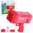 Red bubble gun with packaging and accessories on a white background