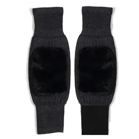 1 Pair Thicken Wool Knee Warmers | Breathable Thermal Knee Support Pads for Winter | Warm Leg Brace for Pain Relief & Sports | Men And Women