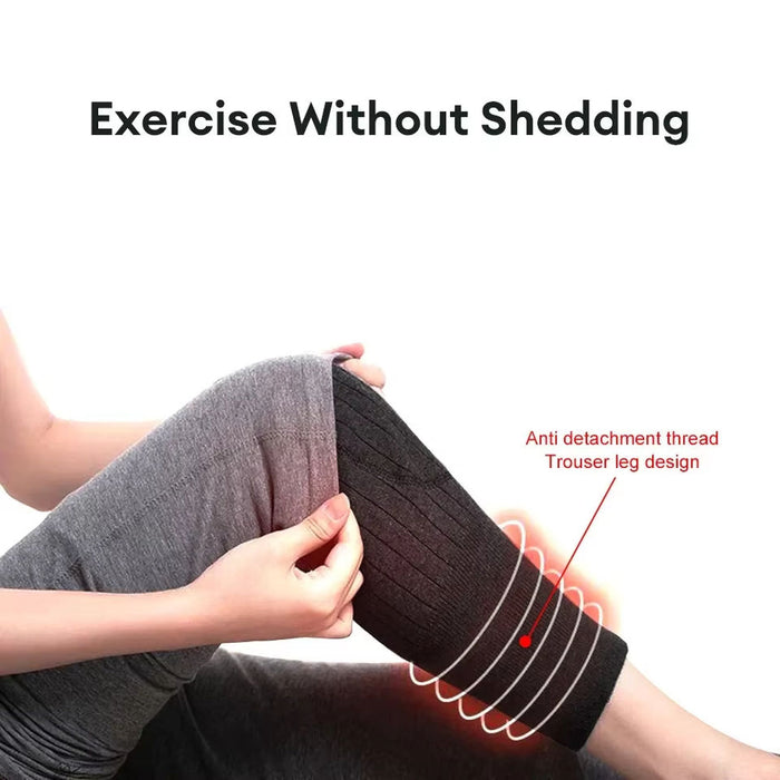 1 Pair Thicken Wool Knee Warmers | Breathable Thermal Knee Support Pads for Winter | Warm Leg Brace for Pain Relief & Sports | Men And Women