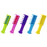 Five colorful combs with gradient colors on a white background