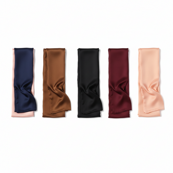 Premium silk scarf in navy, brown, black, red, pink – only Rs.999"

"Elegant silk scarf for women in 5 colors – Rs.999 deal Pakistan"

"Soft lightweight silk fashion scarf – luxury accessory Rs.999"