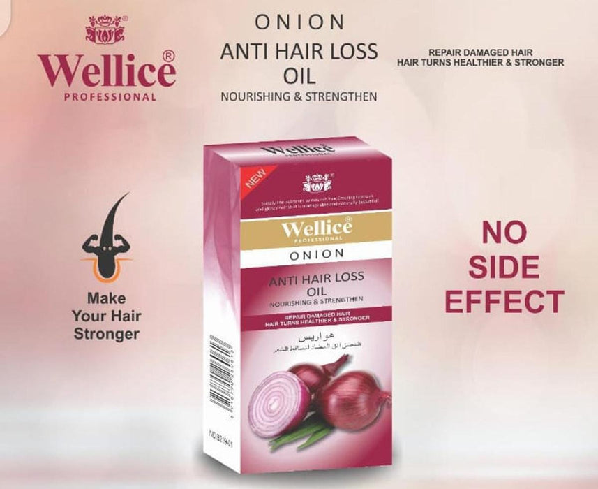 Wellice Onion Hair Oil (Pack of 2) – Anti Hair Fall & Hair Growth Solution | Sub999