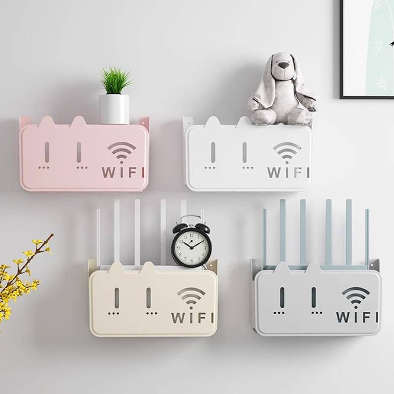 WiFi Device Holder – Wall Mount Stand for Routers & Modems | Cable Organizer | Sub999