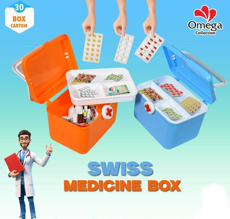 Swiss Medicine Box – Premium First Aid Organizer for Home & Travel | Sub999