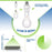 Light bulb with diagram showing sensing angle, screw-in socket, installation height, and diameter.